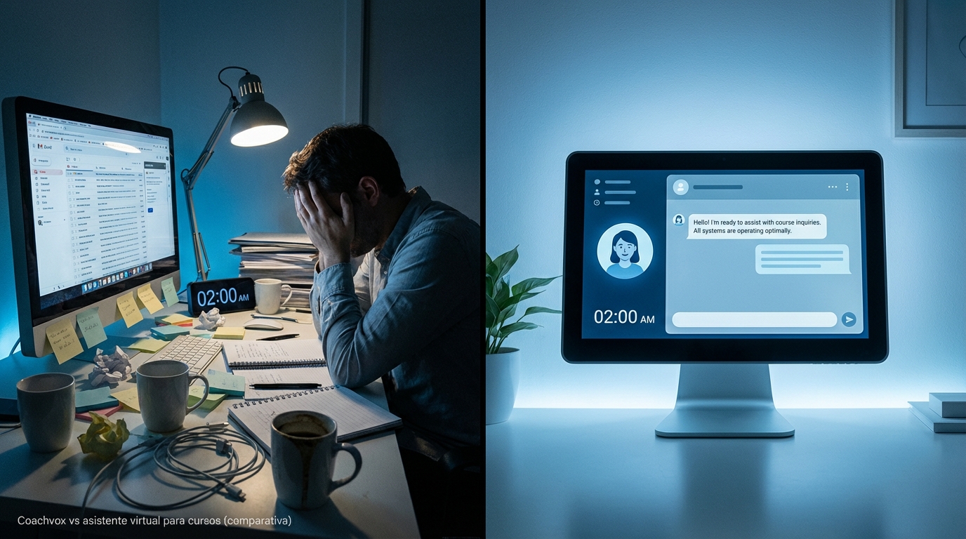 Coachvox vs asistente virtual para cursos (comparativa)