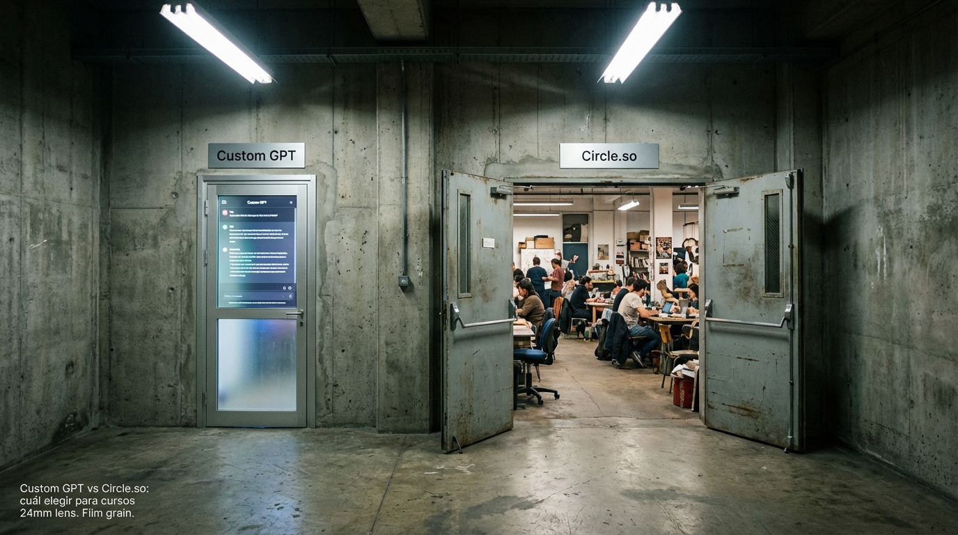 Custom GPT vs Circle.so: cuál elegir para cursos