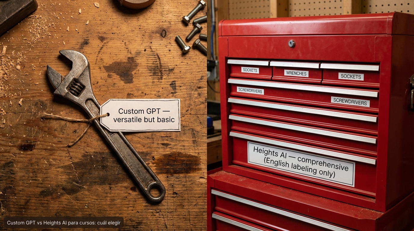 Custom GPT vs Heights AI para cursos: cuál elegir