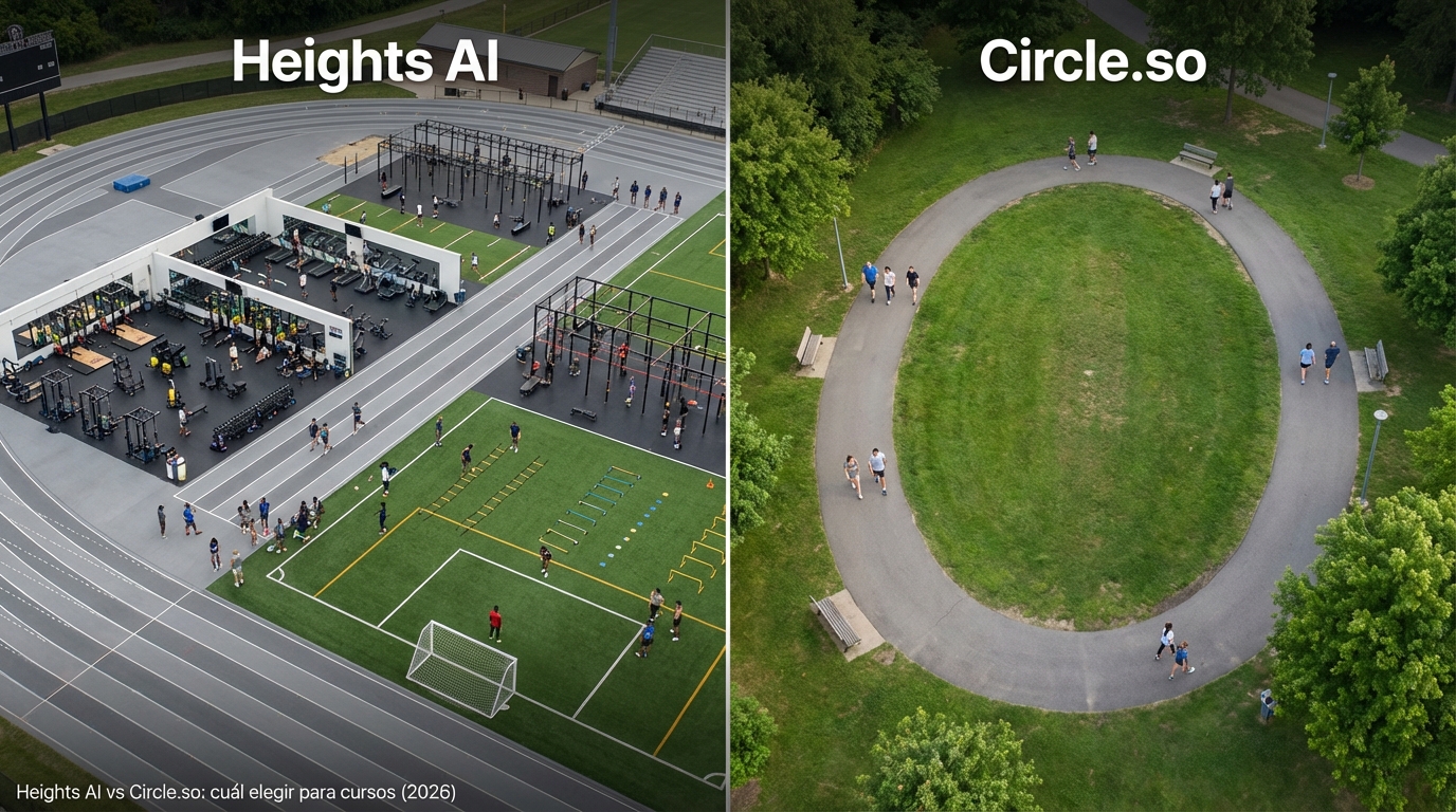 Heights AI vs Circle.so: cuál elegir para cursos (2026)